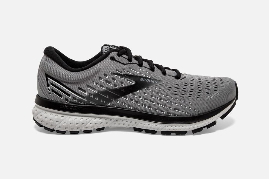 Brooks Running Shoes Mens Grey/Black - Ghost 13 Road - 9027-GQOMN